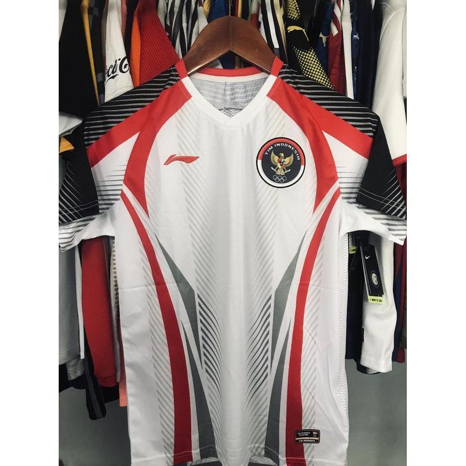 Jersey Original Official Badminton Tim Indonesia Li-Ning Olimpiade2020 Terlaris