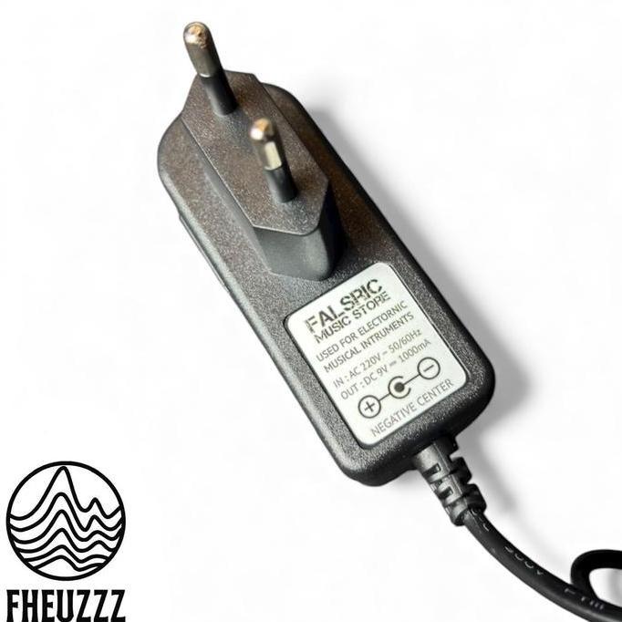 Adaptor Efek Gitar Stompbox 9V Volt Negative Center Polaritas 1A Ampere