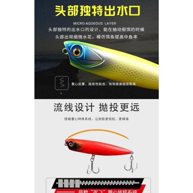 Umpan pancing Pencil WTD 6g/10g/14g Lure mata 3D killer Weihai Sanzhou LMRN LP215