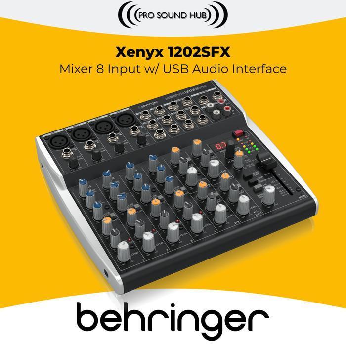Behringer Xenyx 1202Sfx 1202 Mixer 4 Channel Usb Soundcard Audio Original Dan Terpercaya