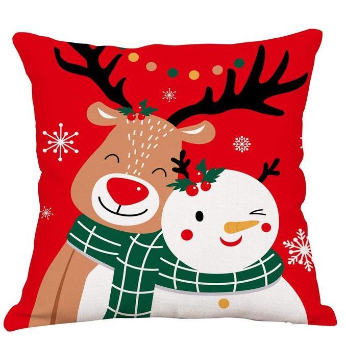 Sarung Bantal Sofa Motif Natal Christmas