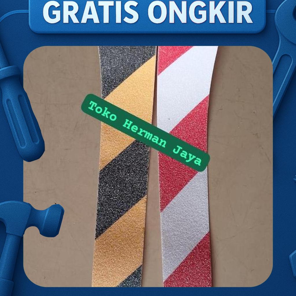 Stiker Lakban Anti Slip Safety Walk Tape Lantai Tangga, Kamar Mandi