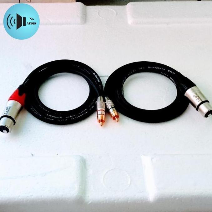 [SATU SET]Kabel audio Jack mixer to power jack XLR FEMALE TO RCA