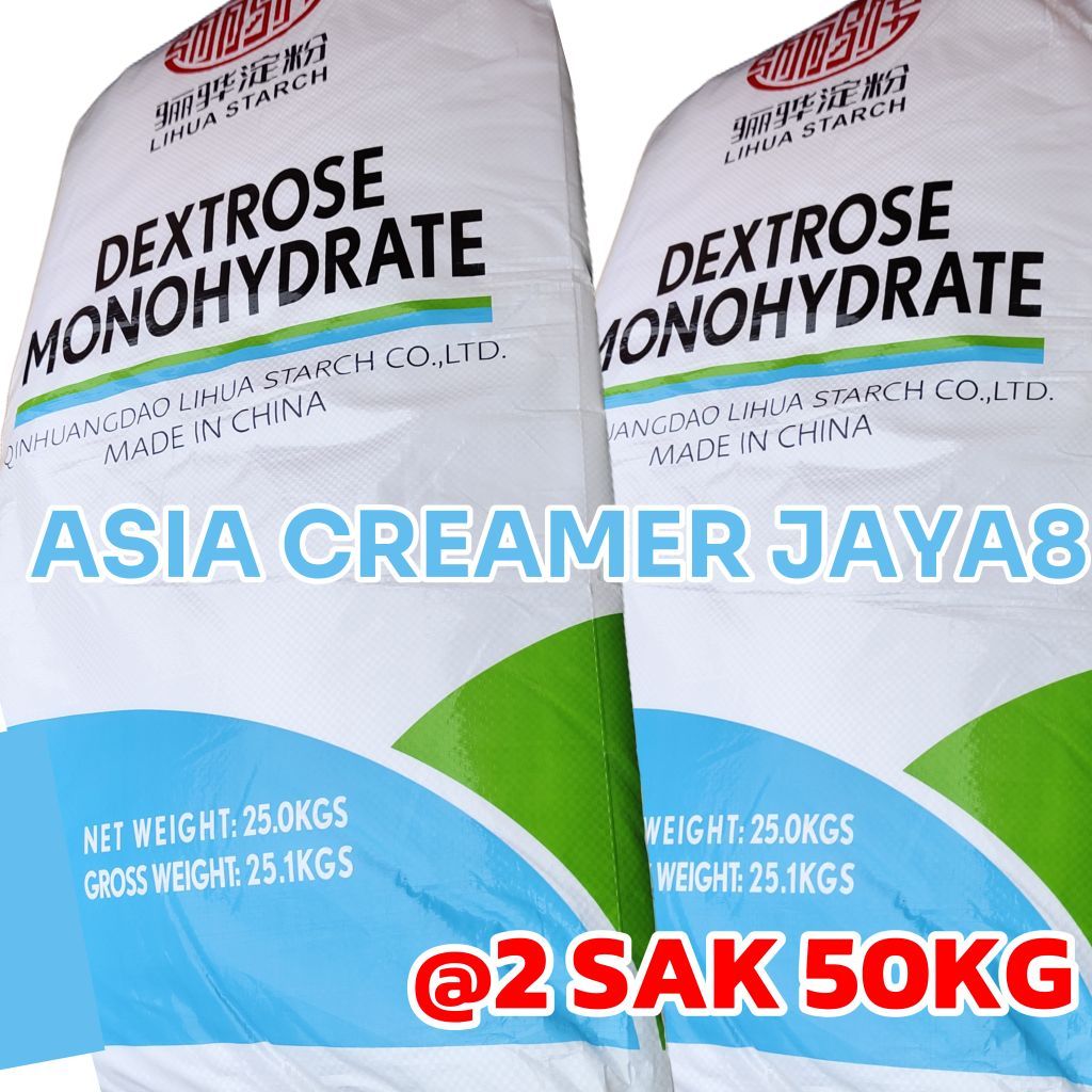 DEXTROSE MONOHYDRATE LIHUA GULA DINGIN,GULA DONAT 50KG @2 SAK