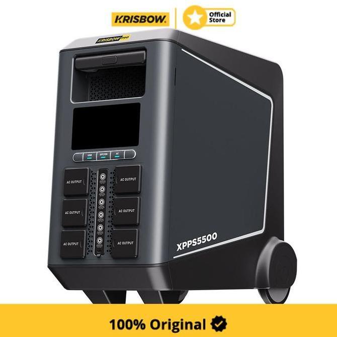 Terlaris Krisbow Power Station Baterai Portable 5500 Watt Xpps5500 - Hitam