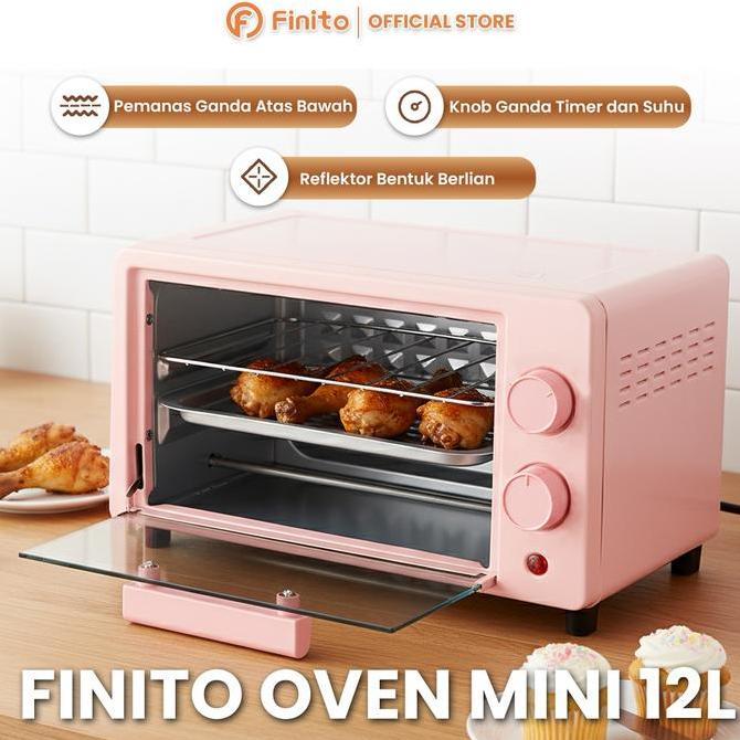 Terlaris Finito Oven Mini 12 L - Low Watt 640 Watt Super Cantik Mesin Pemanas Makanan Serbaguna