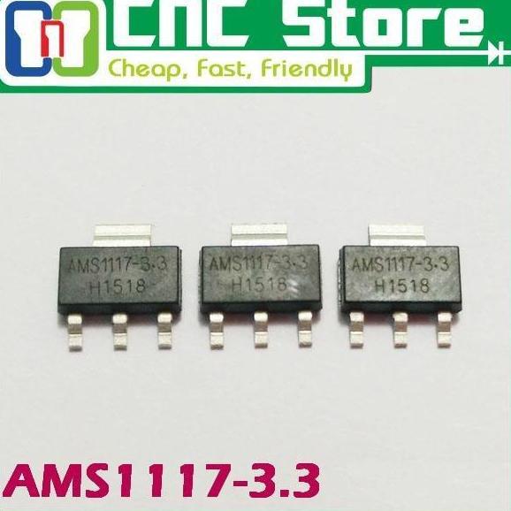 Terlaris [Cnc] Ams1117 3.3 Sot-223 1A Voltage Regulator 3.3V Ic