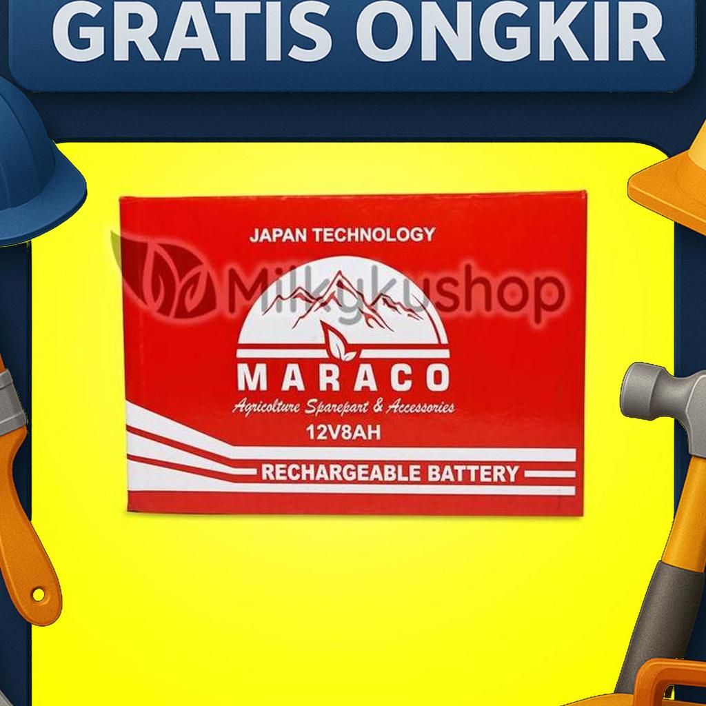 Battery Sprayer Elektrik Maraco 12V 8Ah Baterai Batere Aki Kering