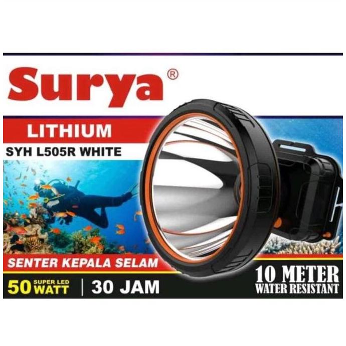 SENTER KEPALA SELAM / SENTER SELAM MERK SURYA 50 WATT SYH 505R SUPER