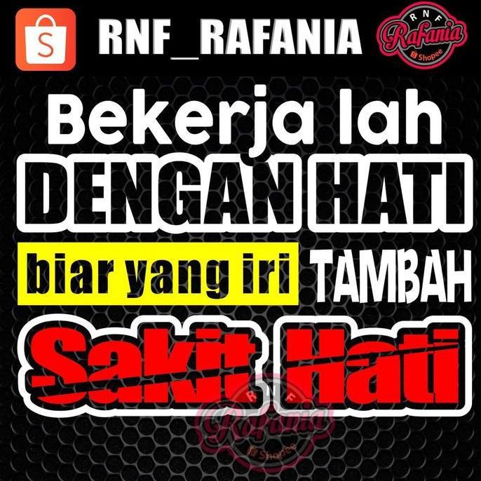 New- STIKER KATA KATA KACA PINTU MOBIL TRUK PICK UP GRANMAX L300 BEKERJA