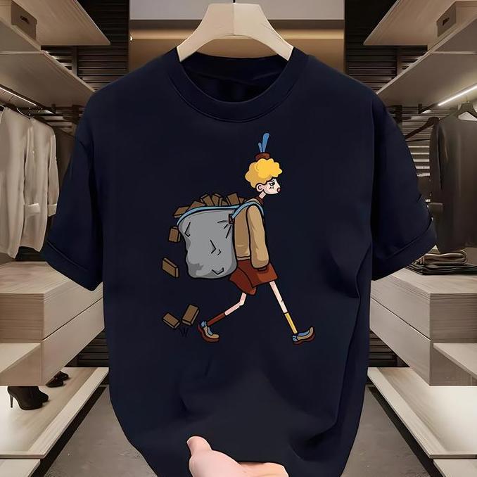 YONSSMULYANTOO - KAOS DISTRO MURAH WALKING MAN PREMIUM TEBAL KATUN UNISEX COUPLE