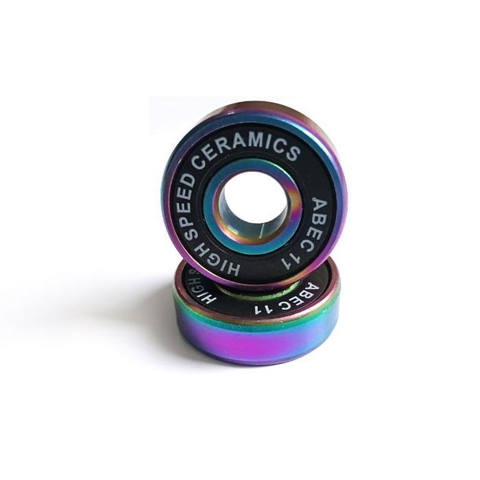 16 Pcs Abec 11 Speed Bearing Ceramic Hybrid Inline Skate Skateboard Original Dan Terpercaya