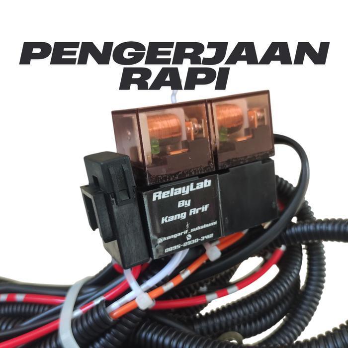 Relay Set Lampu Biled Foglamp Mobil Soket H11 Hb3 | Auto Off Devil Eye | Trigger Universal | Relay B