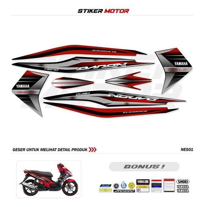 New- STRIPING NOUVO ELEGANCE GRAFIS STICKER NOUVO LC NOUVO 135 NOUVO