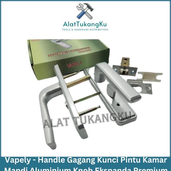 IGM Gagang Kunci Pintu Kamar Mandi Knob Handle gagang kunci pintu tarikan pintu kamar mandi WC alumi