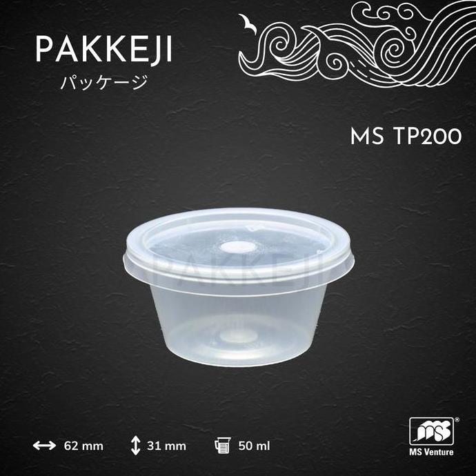 Pakkeji Cup Plastik Kecil 50Ml / Kontainer Plastik / Plastik Thinwall - Ms Venture - Ms Tp200 - 100 