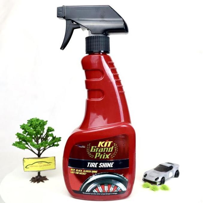 KIT Grand Prix Tire Shine 400ml Spray Cairan Pengkilap Poles Pembersih Semir Ban Mobil Motor TER