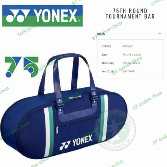 TAS YONEX BADMINTON BAG BA31WAPEX / ROUND 75 TH ANNIVERSARY|ORIGINAL| Terlaris