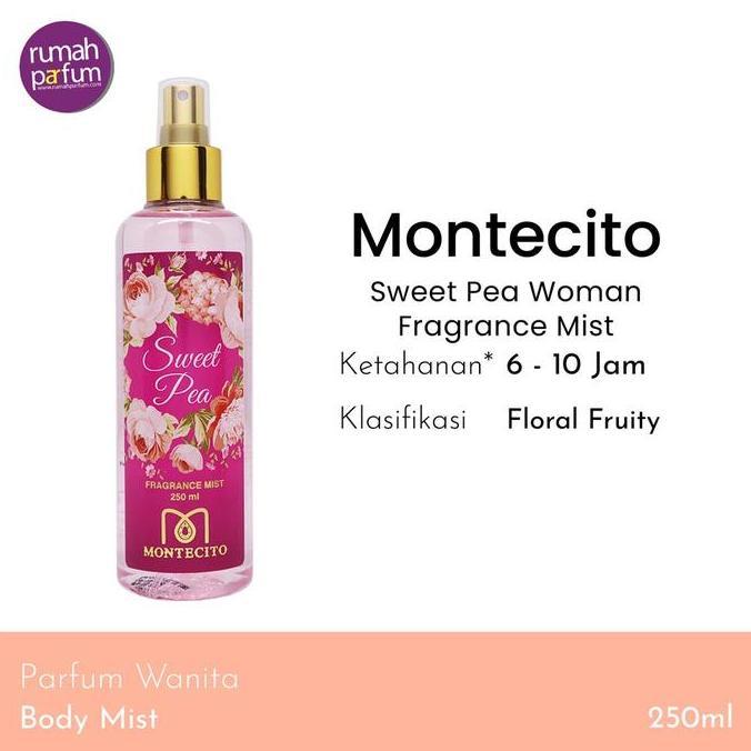 New- Parfum Montecito Sweet Pea Woman Mist 250 ML