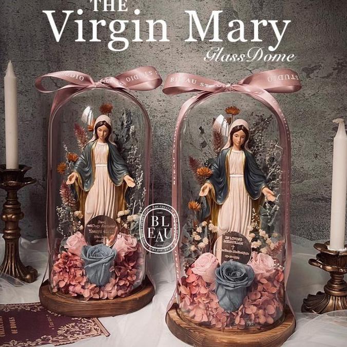 Terlaris Virgin Mary / Patung Bunda Maria/ Glass Dome