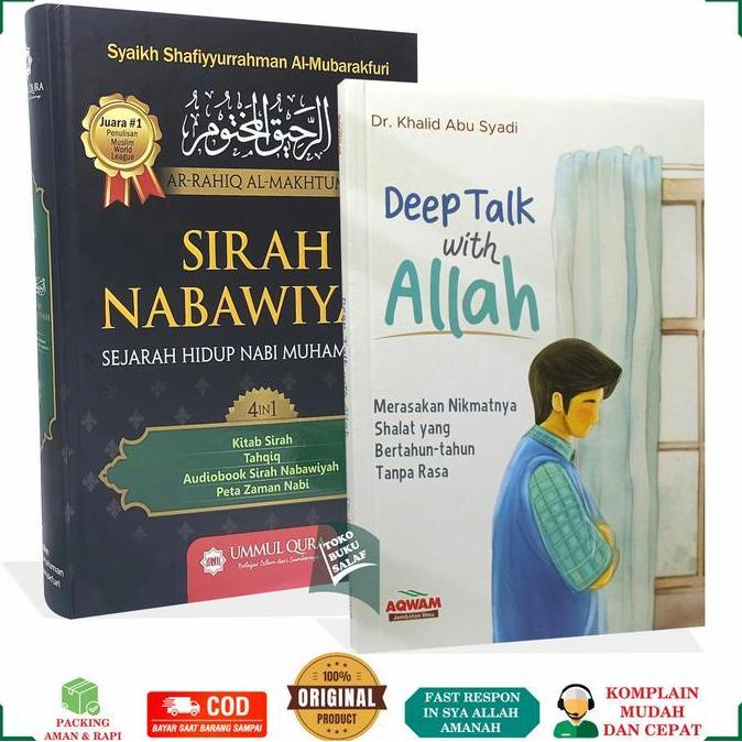 Aqwam Paket 2 Buku Deep Talk With Allah & Sirah Nabawiyah Uq Solusi Nikmatnya Sholat Paham Sejarah N