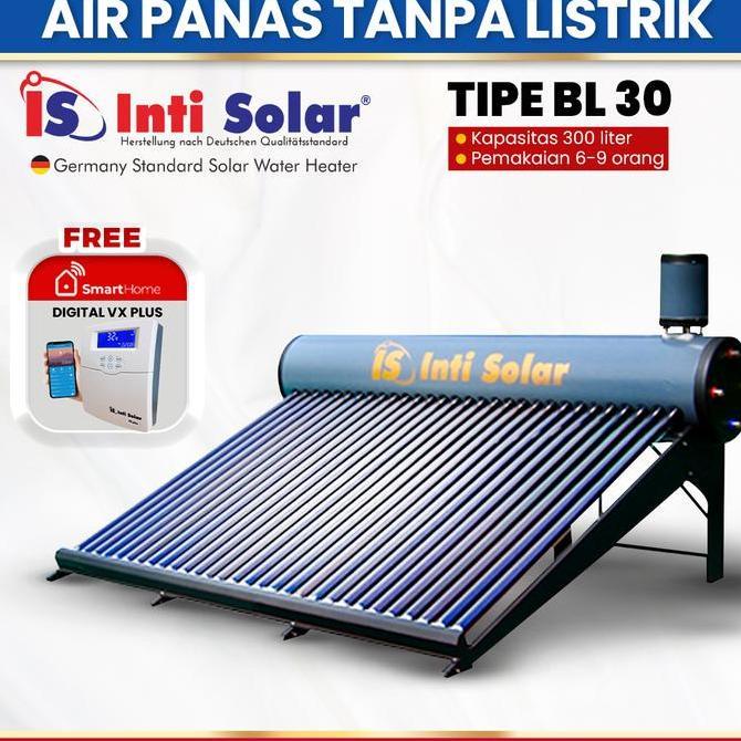 PEMANAS AIR MATAHARI INTISOLAR 300 LITER INTI SOLAR WATER HEATER BL30 BLACK SERIES CASING TANGKI LUA