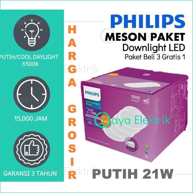 TERBARU - Lampu Downlight LED PHILIPS Meson Multipack21W -Lampu LED Plafon Paket 21 Watt