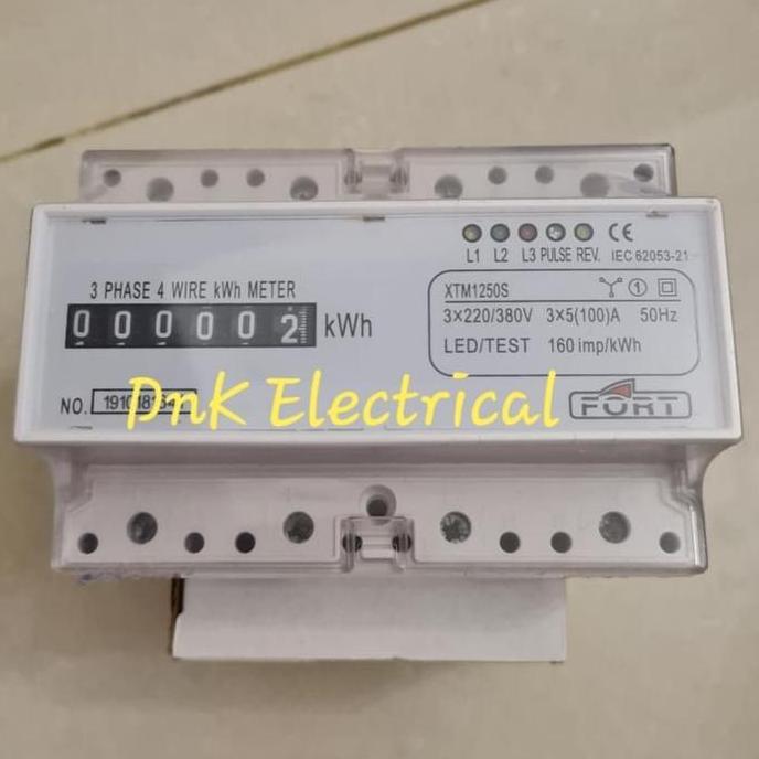 KWH Meter 3 Phase Merk Fort XTM1250S Analog Direct