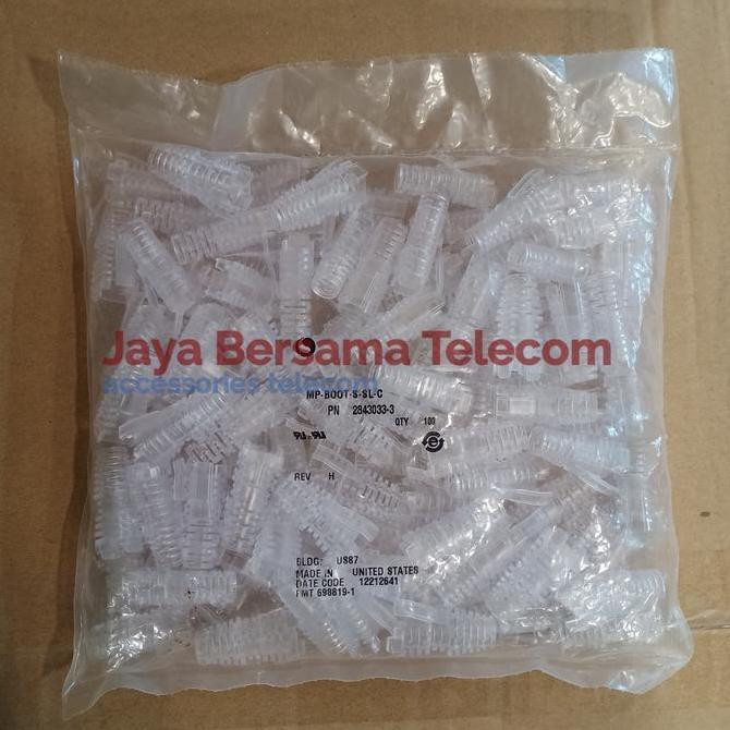 TERMURAH - Plug Boot RJ 45 Cat.6 Commscope Transparant Isi 100pcs