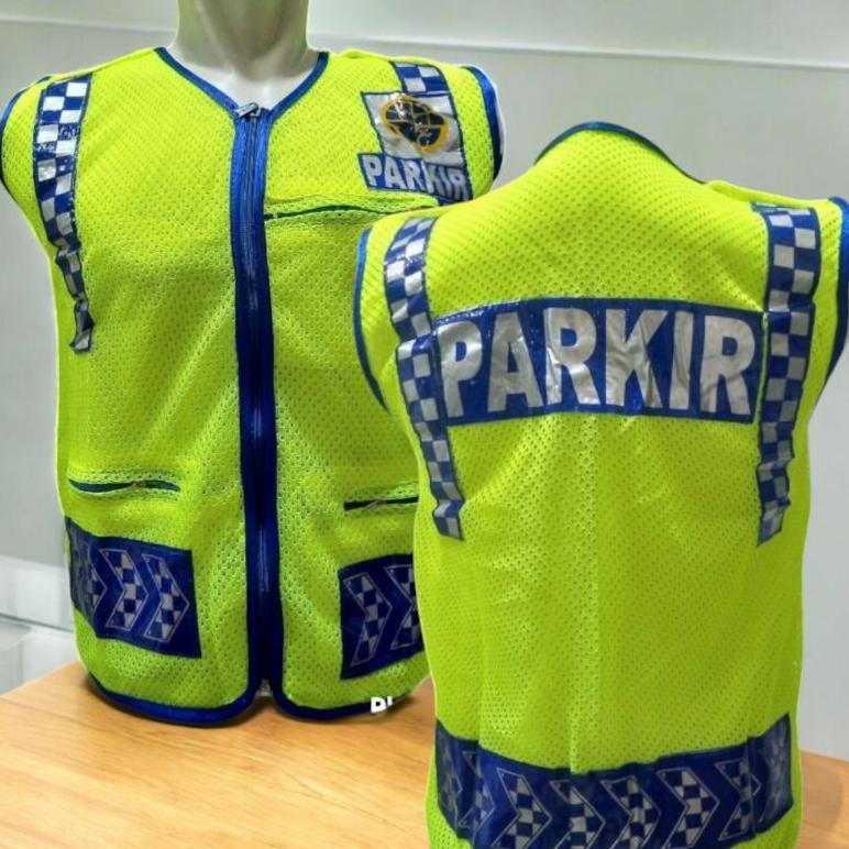 Rompi Parkir Petugas Hijau Bahan Jaring XL
