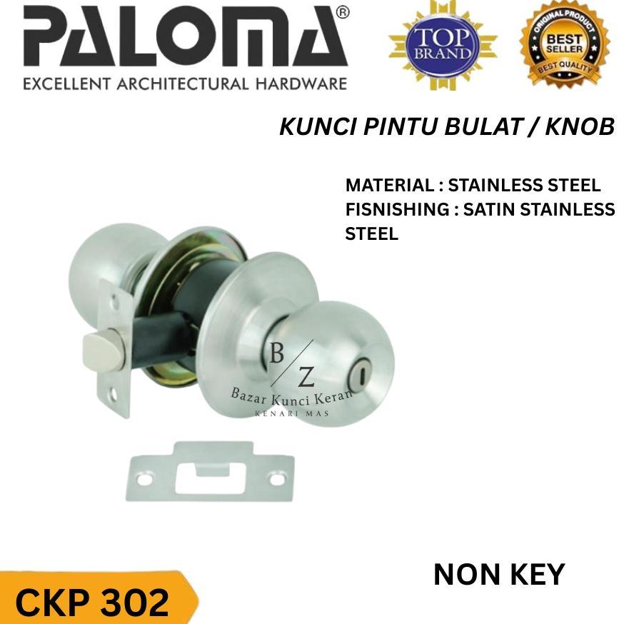 Kunci Bulat Kamar Mandi Paloma CKP 302 Gagang Pintu kamar Mandi Tanpa Anak Kunci Stainless murah