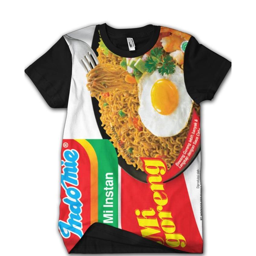 KAOS INDOMIE MIE INSTAN 3D FULLPRINT MOTIF INDOMIE GORENG
