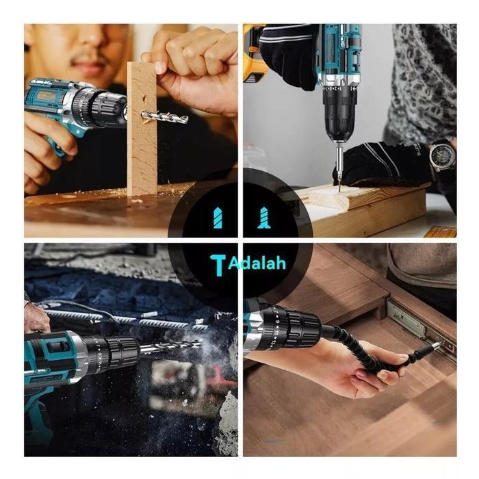 Makita 766V/388V Mesin Bor Cordless/ Bor Listrik/Bor Baterai/Impact Drill Bor Beton Original Dan Ter