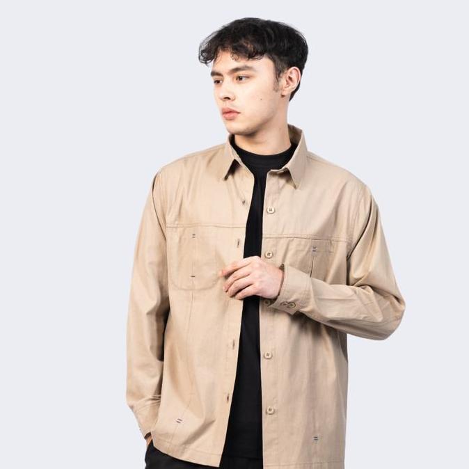 Lazzbuina - Erigo Shirt Jacket Danzel Khaki Kemeja Jaket Unisex Streetwear