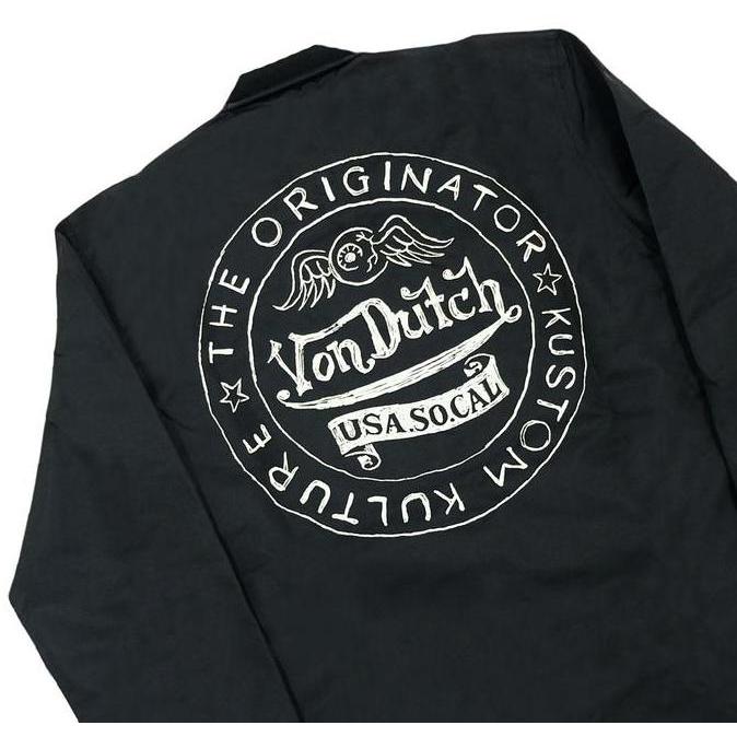Lazzbuina - Von Dutch Windbreaker 1335 Black Jaket Windproof Outdoor Pria