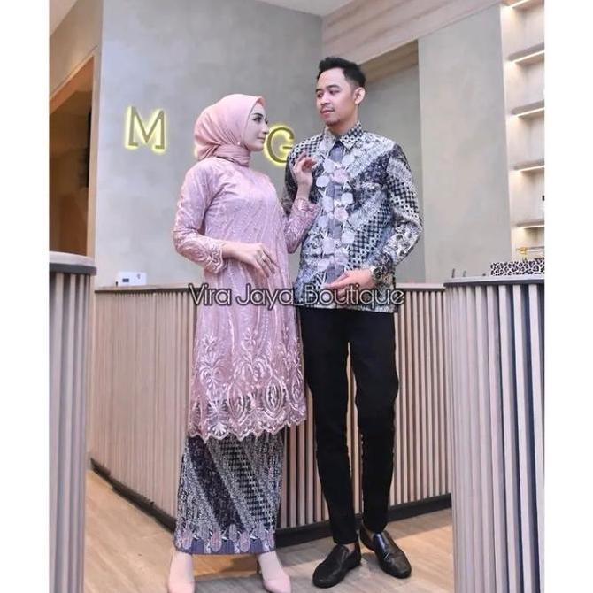 Set Couple kebaya Brukat Kondangan Ld Jumbo Couple Batik Kebaya Tunangan Kebaya Couple Batik Set Cou