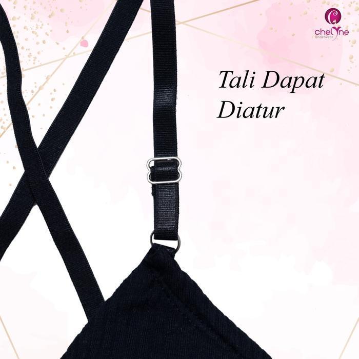 (Best Saller) Chelyne Bh Set Bralette T356 Stelan - Bra Bahan Kaos Salur Bestseller