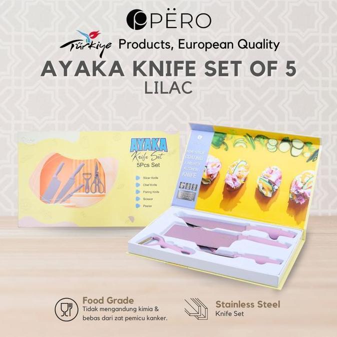 [Exclusive Koko Panci] Pero Ayaka Knife Set of 5 Terlaris