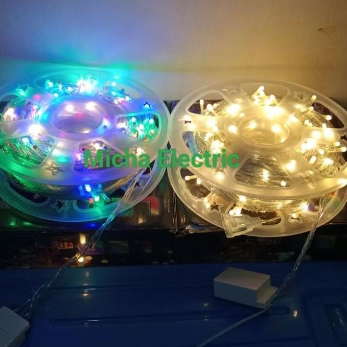 Lampu Natal Kabel Bening 50M Outdoor/ Lampu Hias Pohon Natal 50M Outdoor