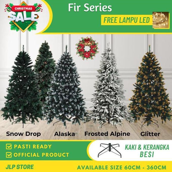 Pohon Natal Premium Besar Tinggi 3,6 Meter / 12 Feet Daun Cemara