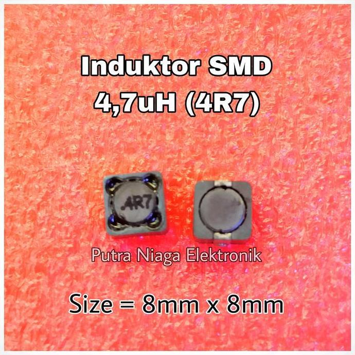 Baru (1) Induktor SMD 4,7uH Inductor Power 4.7uH 0.0047mH 4700nH 7mm x 7mm marking : 4R7 putran1a