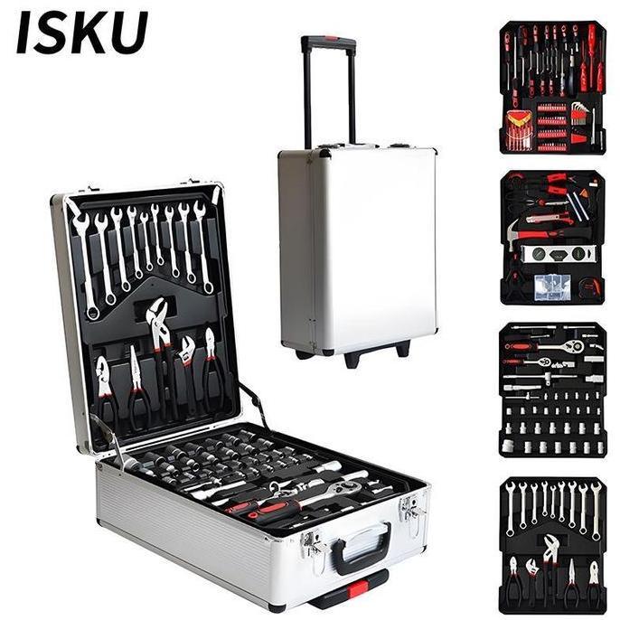 Grosir Isku Tool Kit 187 Pcs Perkakas Bengkel Tool Set/Koper Set Perkakas Bengkel/Alat Bengkel Perka