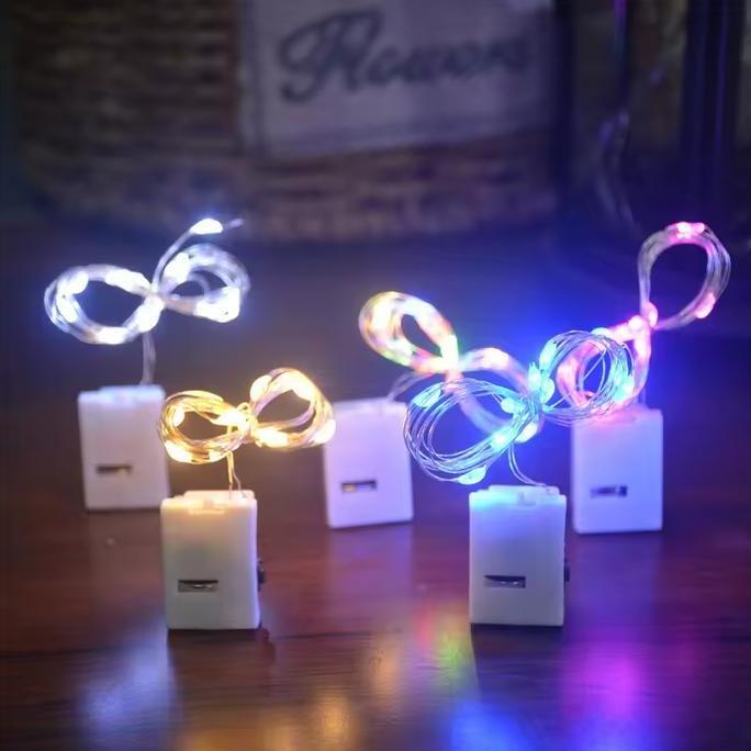 [GROSIR] led kawat baterai mode kedip / tumblr kawat mini lampu hias gift box bucket bunga balon pan