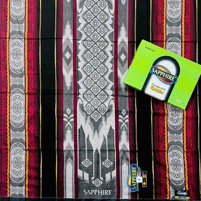 Terjangkau (Motif Baru) Sarung Sapphire Jacquard Green Dan Skd/Sdf Motif Terbaru