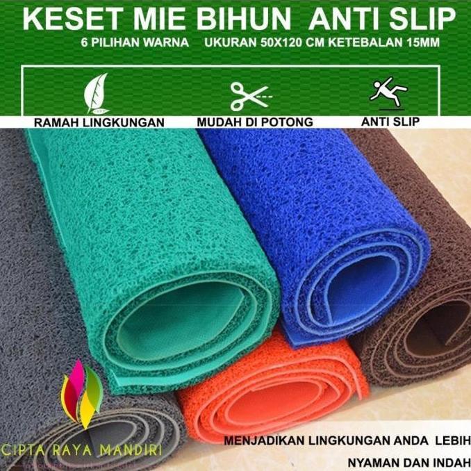 (CRM) Karpet Mie Meteran 50 x 120cm / Karpet Bihun Meteran / Keset Karpet Karet Mie Bihun POLOS Teba