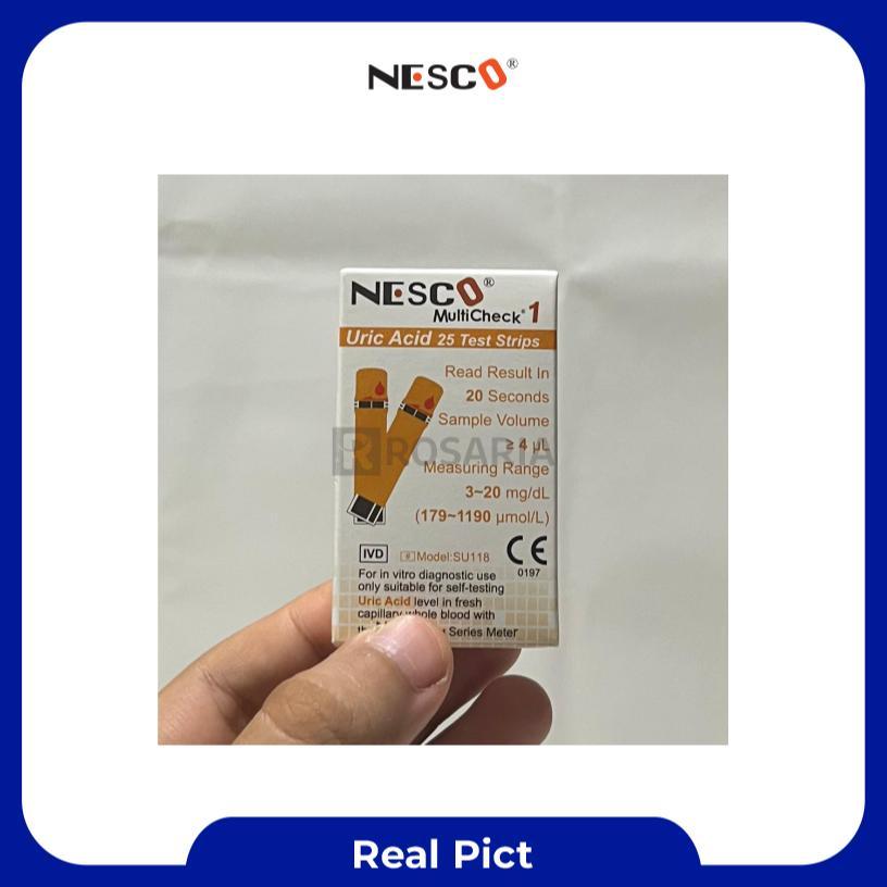 Strip Asam Urat Nesco Stik Gcu Uric Acid Tes Gula Darah Stok