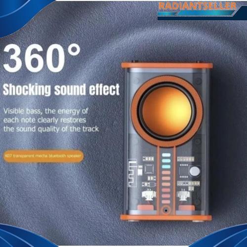 Bigpromo Speaker Bluetooth K07 K08 Wireless Portable Speaker Transparent And With Led Display