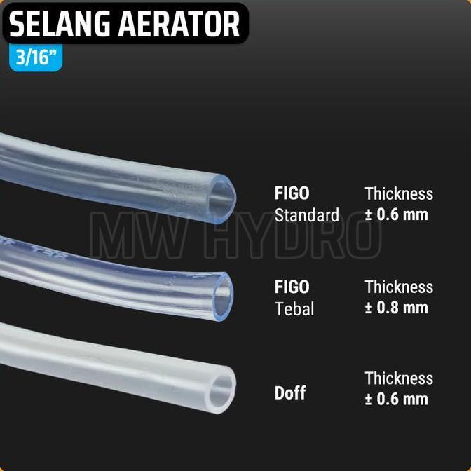 SELANG AERATOR AQUARIUM / SELANG ELASTIS BENING 3/16", PER ROL