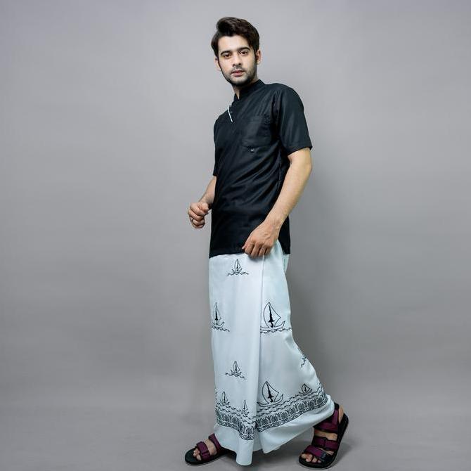 Terjangkau Katsae - Sarung Bordir Motif Riau Bordir Timbul Sarung Putih Sholat