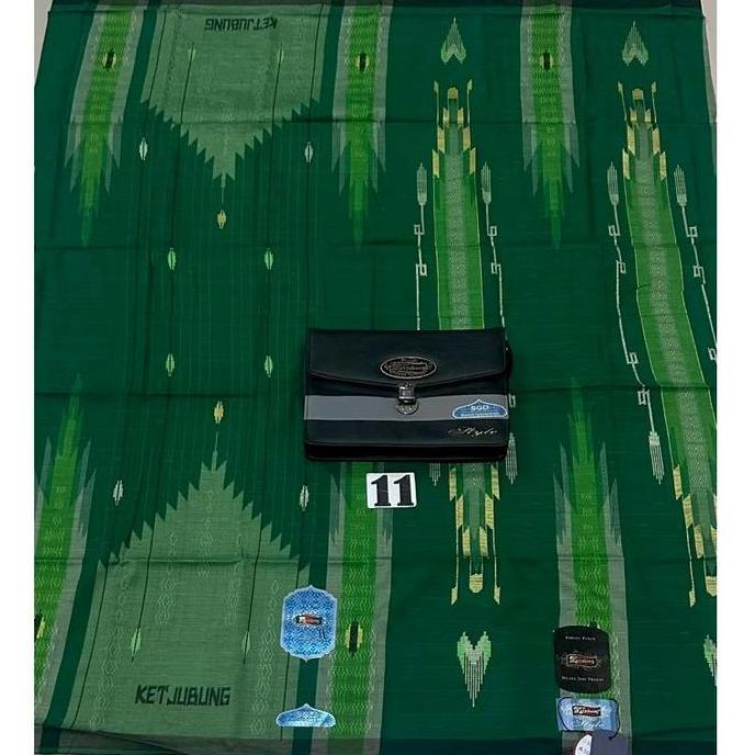 Miliki Sarung Ketjubung Sultan  Grede Gold/Red Komplit Tas Cantik Type Sgd Songket